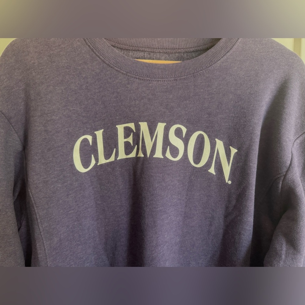 CLEMSON College Women’s Sweatshirt Crewneck Shirt Soft Long Sleeved Top Large L - Picture 3 of 5